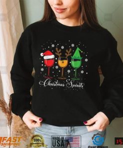 Spirits Glasses Of Wine Xmas Holidays Party Christmas New Design T Shirt