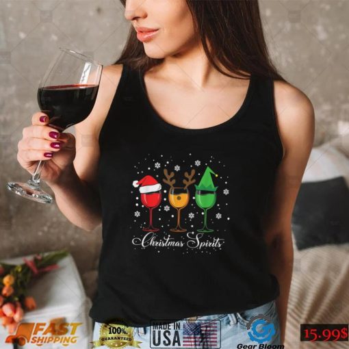 Spirits Glasses Of Wine Xmas Holidays Party Christmas New Design T Shirt