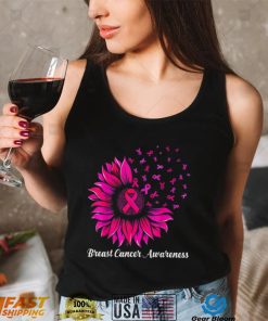 Sunflower Wear Pink Breast Cancer Awareness Women Warrior New Design T Shirt