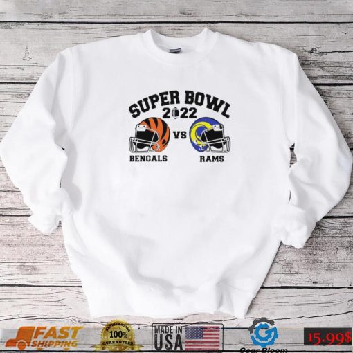 Super Bowl 2022 Cincinnati Bengals vs Los Angeles Rams American football helmet shirt