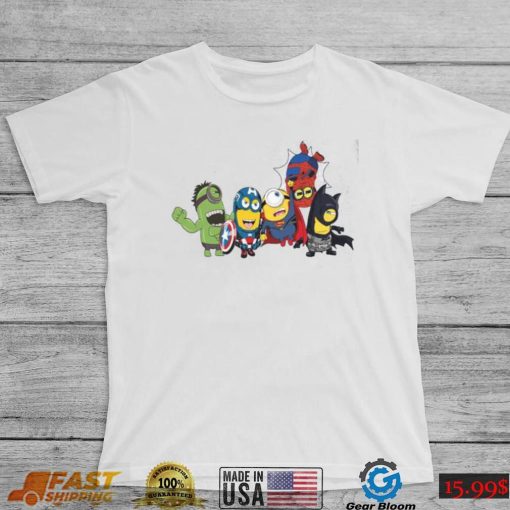 Super Hero Avengers Minions Friends T Shirt