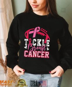 Tackle Football Pink Ribbon Breast Cancer Awareness T Shirt