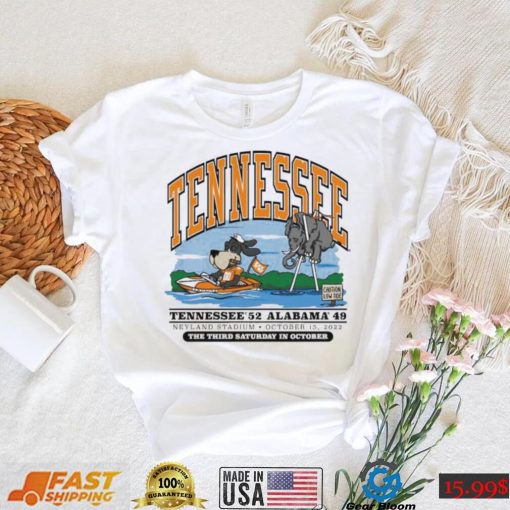 Tennessee SS Smonkey Beat Alabama Elephant 52 49 The Third Saturday In October shirt