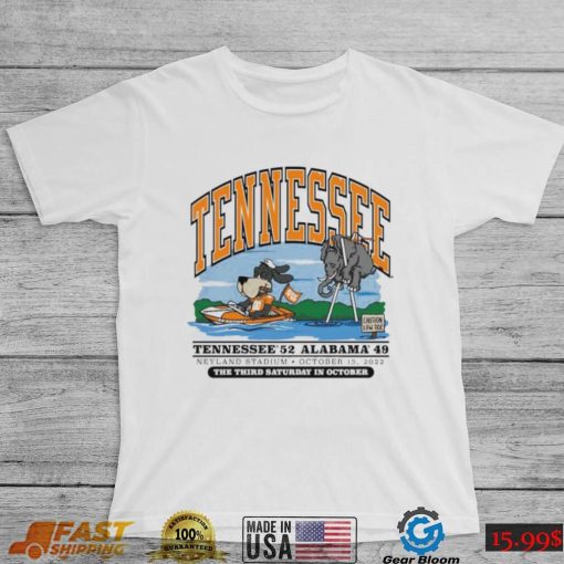 Tennessee SS Smonkey Beat Alabama Elephant 52 49 The Third Saturday In October shirt