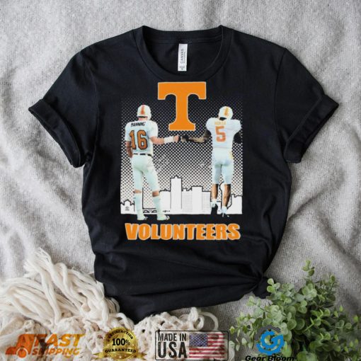 Tennessee Volunteers Peyton Manning And Hendon Hooker Signatures Shirt