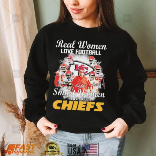 The Kansas City Chiefs T Shirt Real Women Love Football Smart Women Love The Chiefs Signatures