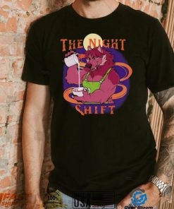 The Night Shift wolf with capuchino coffee shirt