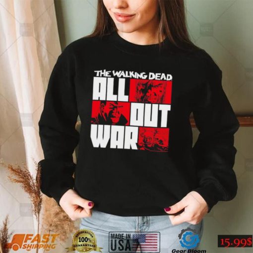 The Walking Dead all out war cartoon shirt