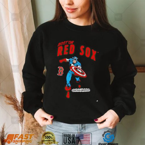 Boston Red Sox Captain America Marvel retro shirt