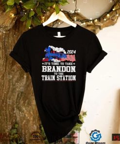 Train it’s time to take Brandon to the train station 2024 American flag shirt