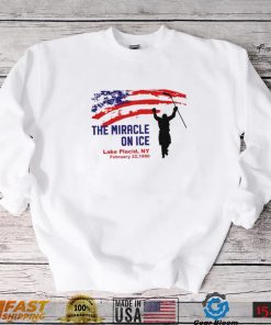 The Miracle on ice hockey Lake Placid 1980 American flag shirt