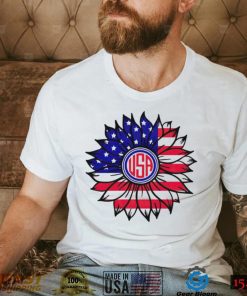 USA 4th of July sunflower shirt