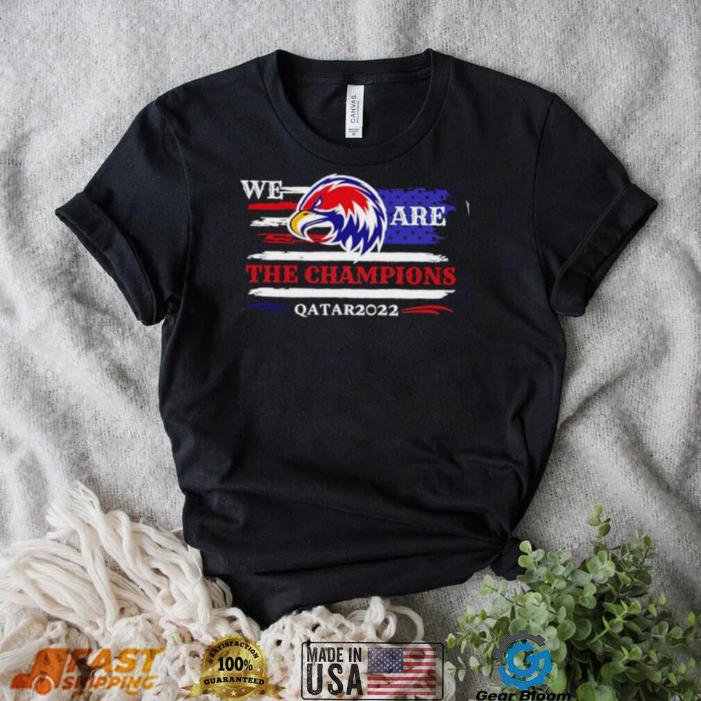 USA Football we are the Champions Qatar 2022 American flag shirt