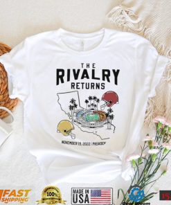 USC Trojans vs UCLA Bruins the Rivalry Returns helmets Stadium 2022 shirt