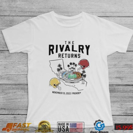 USC Trojans vs UCLA Bruins the Rivalry Returns helmets Stadium 2022 shirt