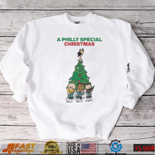 Jason Kelce Jordan Mailata And Lane Johnson A Philly Special Christmas Tree Sweatshirt