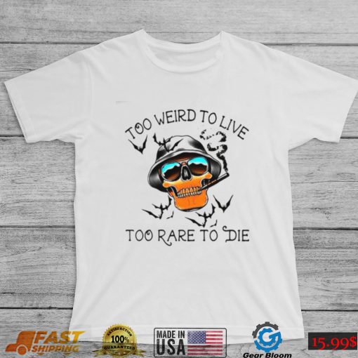 Vintage Hunter S Thompson Shirt Too Weird To Live Too Rare To Die Hilarious Witty Funny Meme Gift Tee