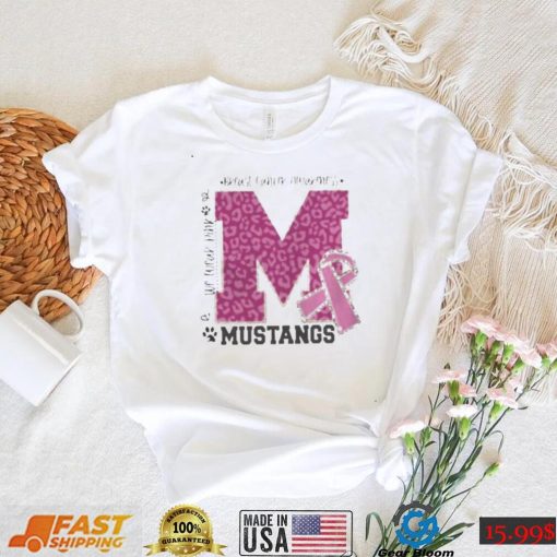 We wear pink breast cancer awareness mustangs football shirt