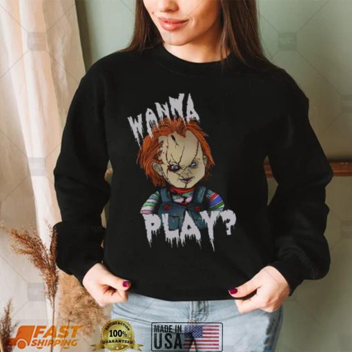 Wanna Play Halloween Chucky T Shirt For Fans