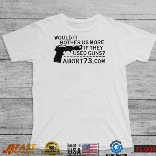 Would it bother US more if they used guns art shirt