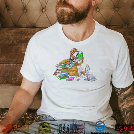 Monster reading and eat books art shirt