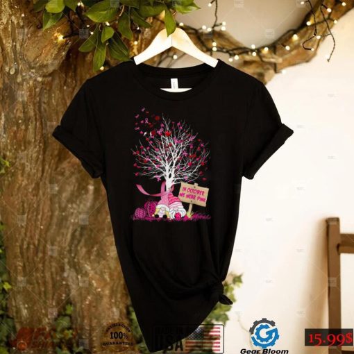 In October We Wears Pink Sugar Skull Breast Cancer Halloween T Shirt