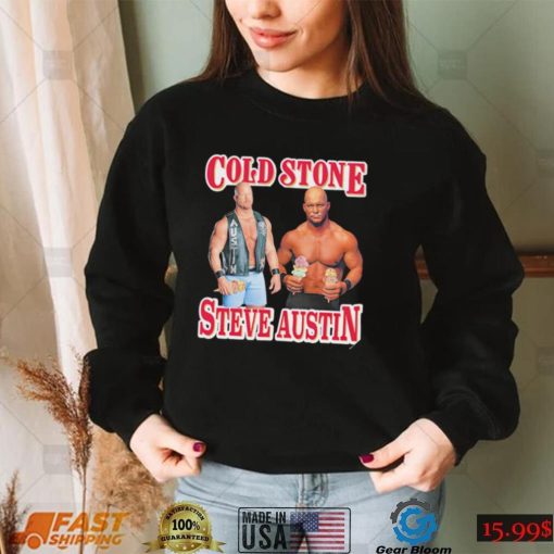 Cold Stone Steve Austin with Ice cream WWE shirt