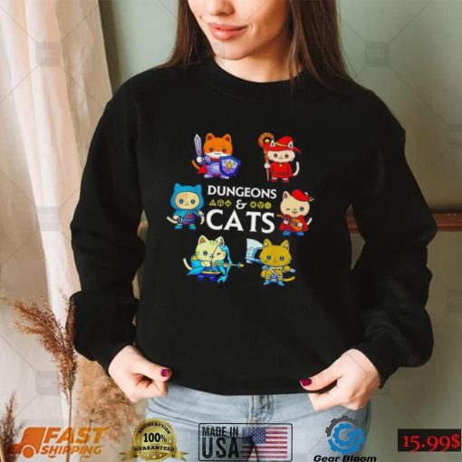 Dungeons and Cats cute characters shirt