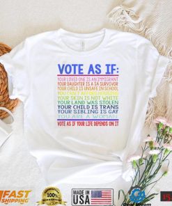 Vote As If Human Rights LGBT Rights T Shirt