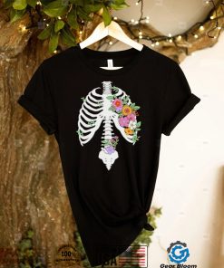 Flowers in my skeleton shirt