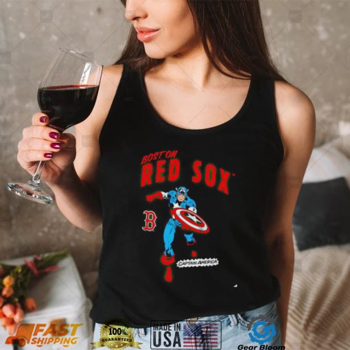 Boston Red Sox Captain America Marvel retro shirt