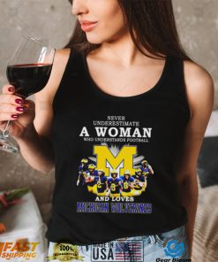 Never underestimate a woman who understands football and loves Michigan Wolverines 2022 shirt