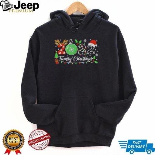 FAMILY CHRISTMAS 2022 MERRY XMAS BALL LIGHT GARDEN REINDEER SHIRT