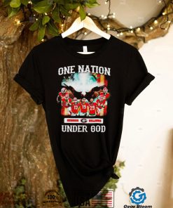 Georgia Bulldog one nation under God American flag shirt