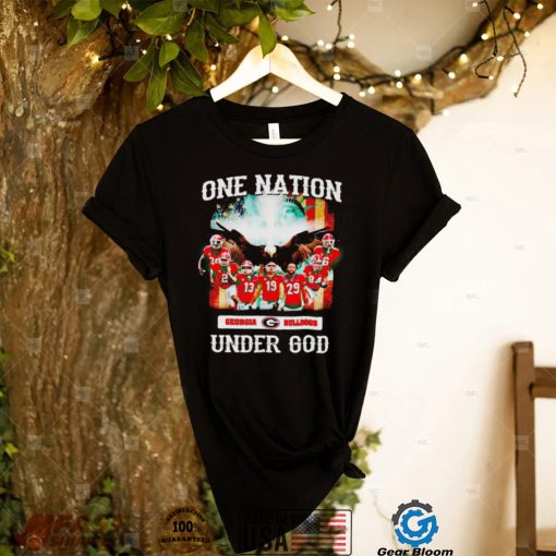 Georgia Bulldog one nation under God American flag shirt