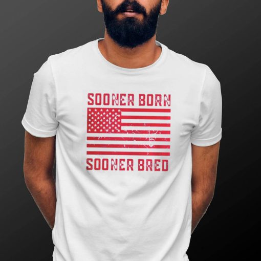 OKLAHOMA SOONERS BORN SOONERS BRED AMERICA SHIRT