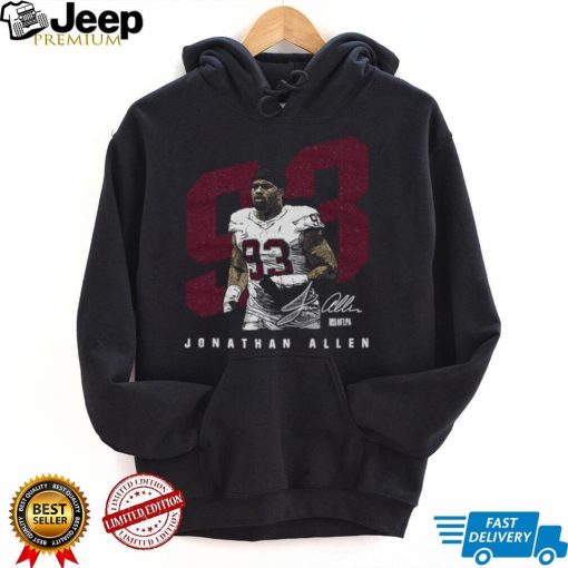 Official Jonathan Allen Washington Player Number signature shirt