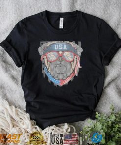 Patriotic Bulldog usa flag dog lover shirt