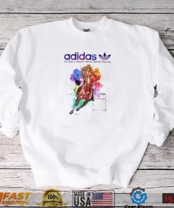 Horse racing Adidas all day I dream about Barrel Racing logo shirt