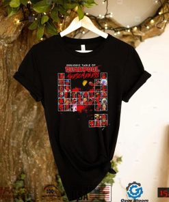 Periodic Table of Deadpool awesomeness Horror movie characters shirt