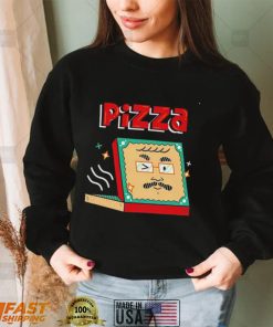 Chainsaw Shan Pizza box face John Green art shirt