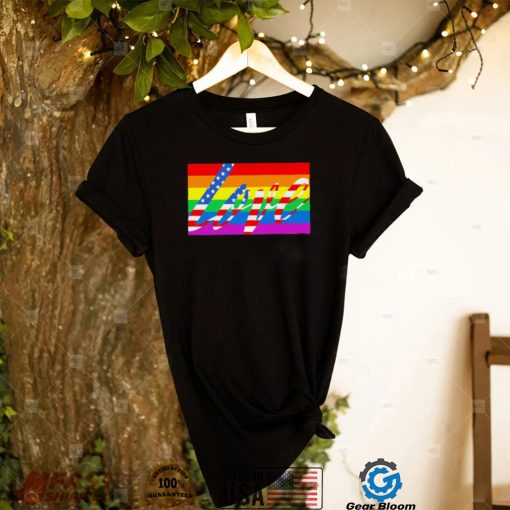 American flag Love is LGBT Pride shirt