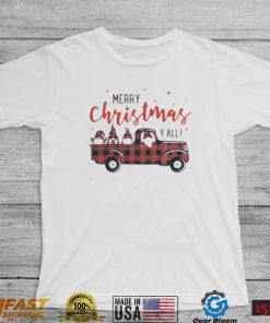 Merry Christmas Gnomes Buffalo Plaid Truck T Shirt