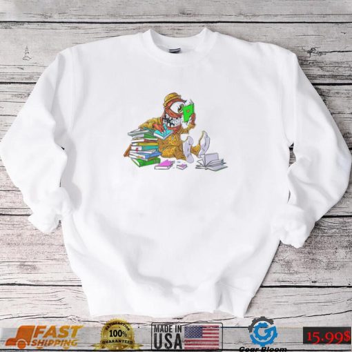 Monster reading and eat books art shirt