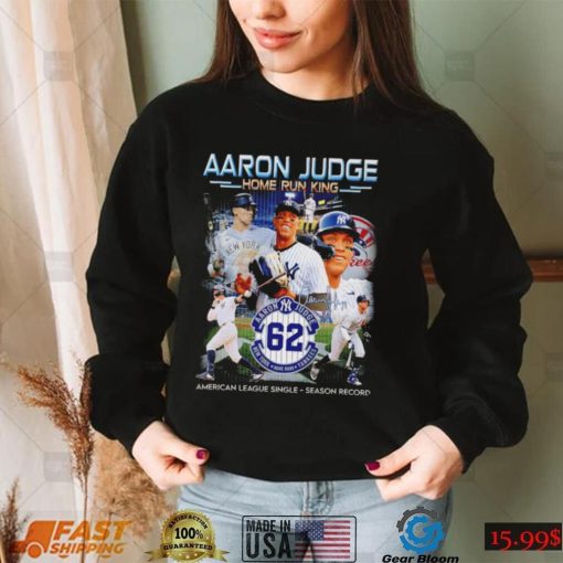 New York Yankees Aaron Judge home run King American League Single Season record 2022 signature shirt