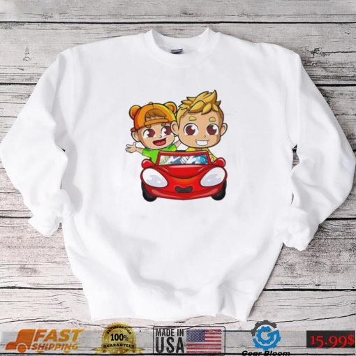 Animated driving car vlad and nikI shirt