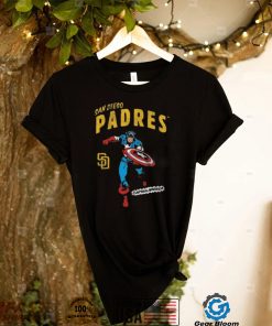 Official San Diego Padres Youth Team Captain America Marvel T Shirt