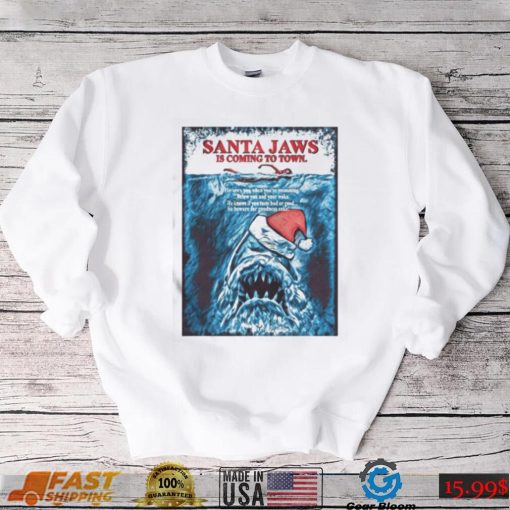 Jaws Santa Christmas Xmax Scuba Diving shirt