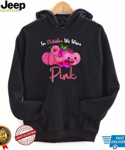 In October We Wear Pink Breast Cancer Awareness Pumpkin Halloween T Shirt