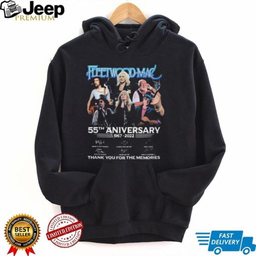 Official 55th anniversary 1967 2022 FleetWood Mac Band thank you for the memories signatures shirt